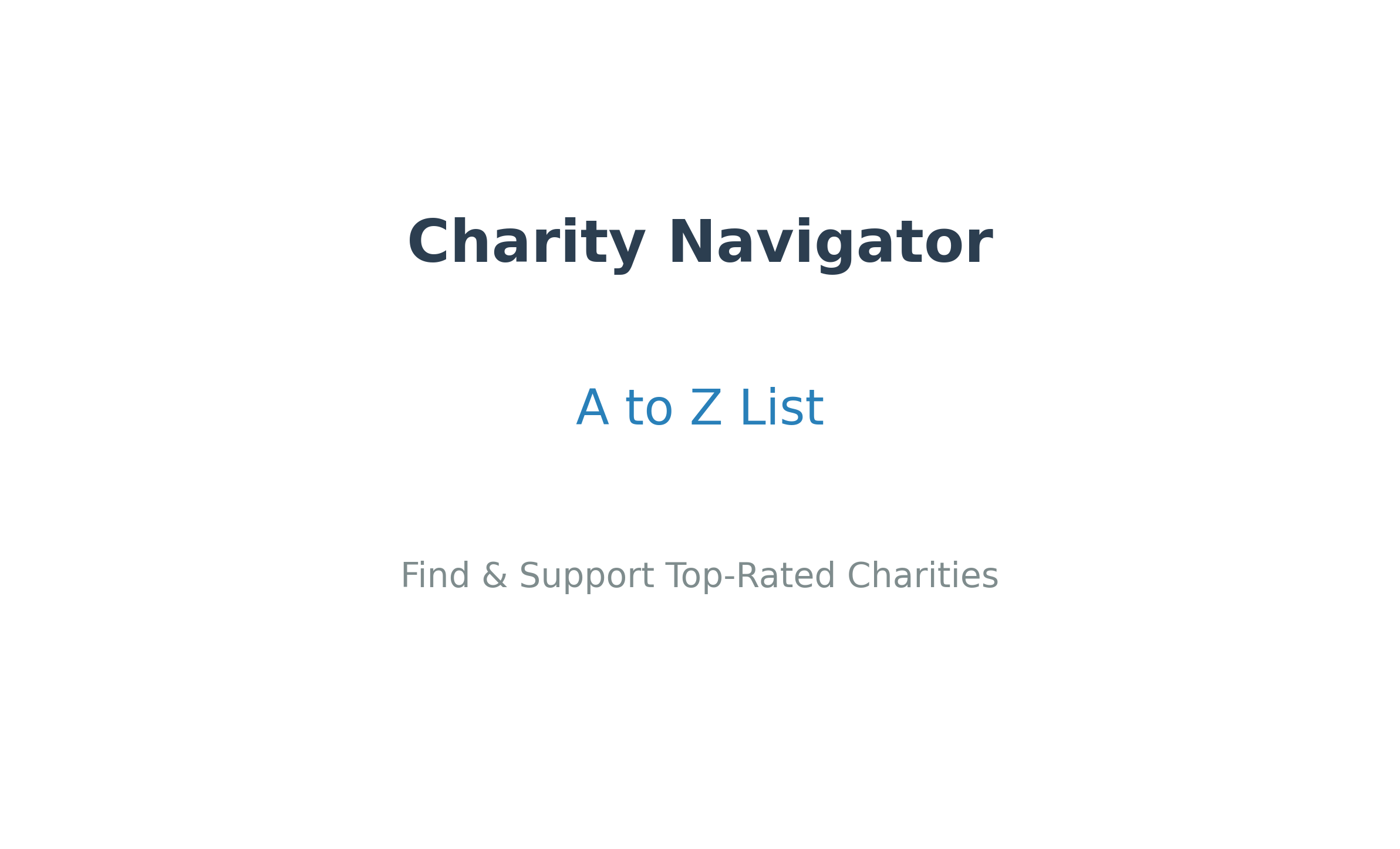 Charity Navigator A to Z List - Guide to top-rated charities
