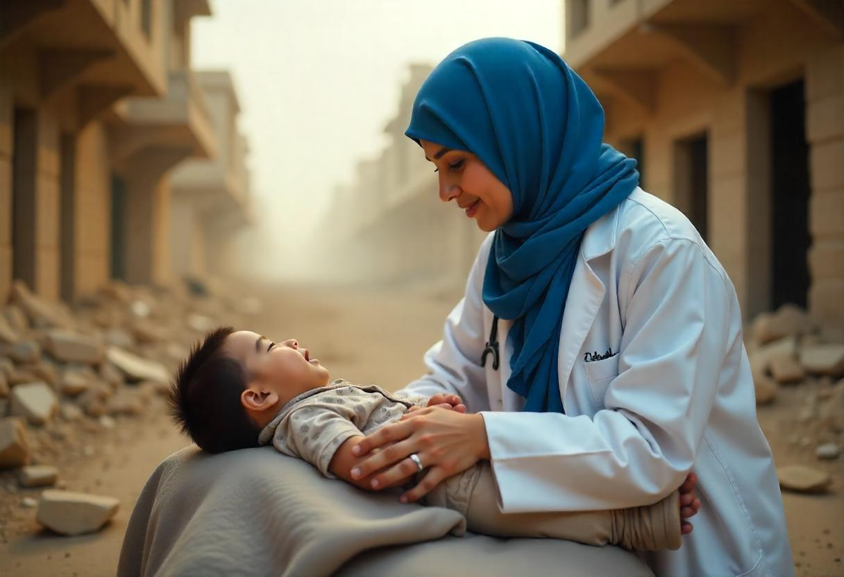 humanitarian work by a direct relief organization in action